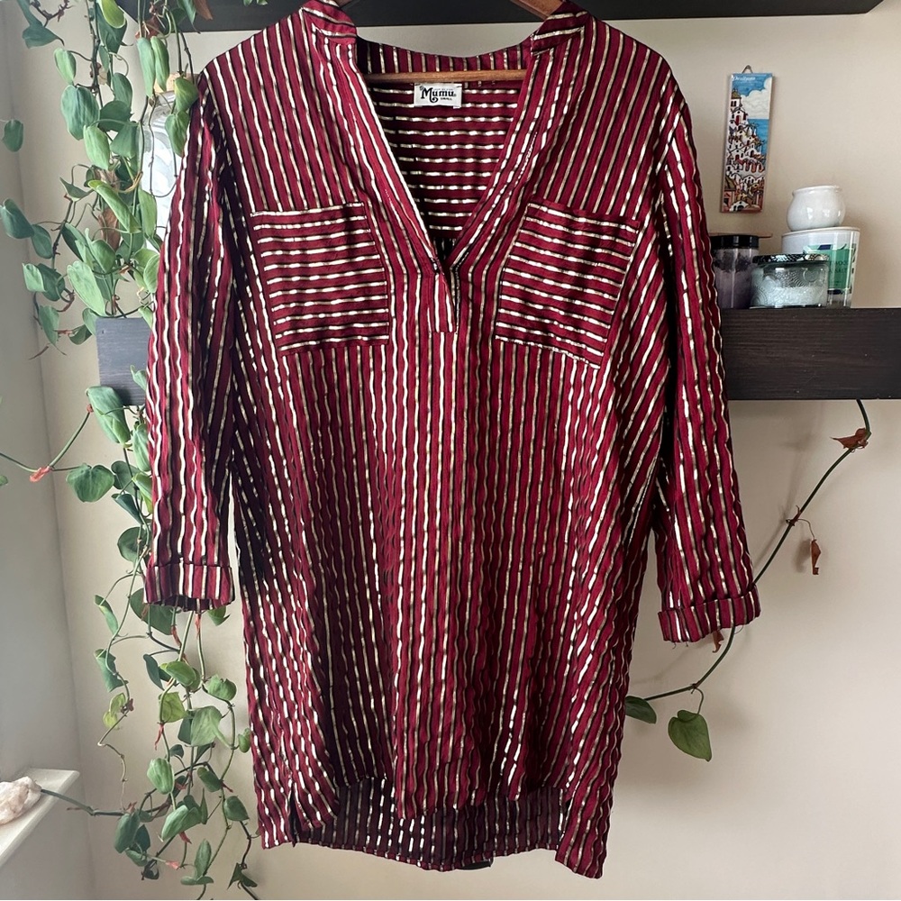 Show Me Your MuMu Maribelle Shirt Dress In Late Night Stripe